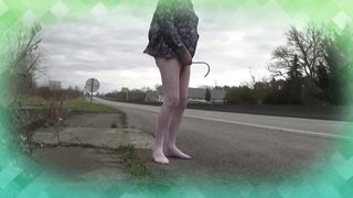 Transgender Travesti Road Sondieren im Freien 10
