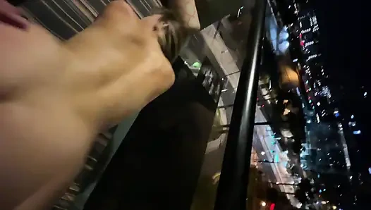 Beautiful Pregnant Girl Fucked On Hotel Balcony and in Hallway
