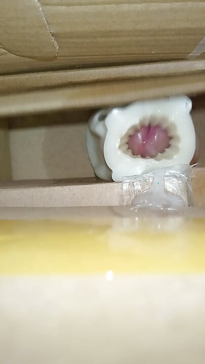 Corrida dentro de un coño de silicona casero 6