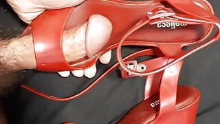 Cum In Red Melissa High Heels 2