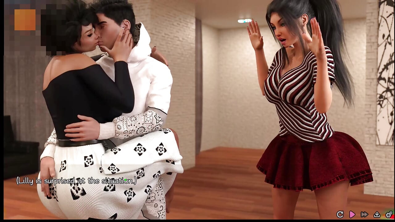 Pure love #3: Lilly Played with her pussy while Jack and Ava had sex