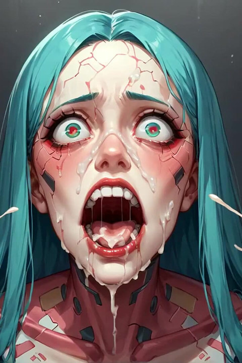 Cabelo verde arrombou a mente no pescoço: explosão líquida de homens robôs