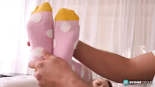 Tight Blonde Ali Novak Goes from Foot-Play to Fucking