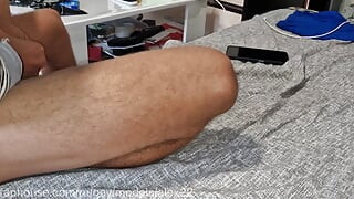 Two big cocks squirt hot cum from a rubber hole, hot passion of hard bumblebees