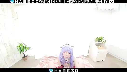 Sexy japanisches mädchen cocona Himekawa befriedigt ihren freund in VR.