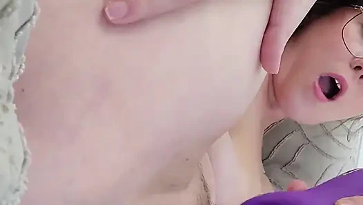 Sexy MILF Cums Hard on Dildo