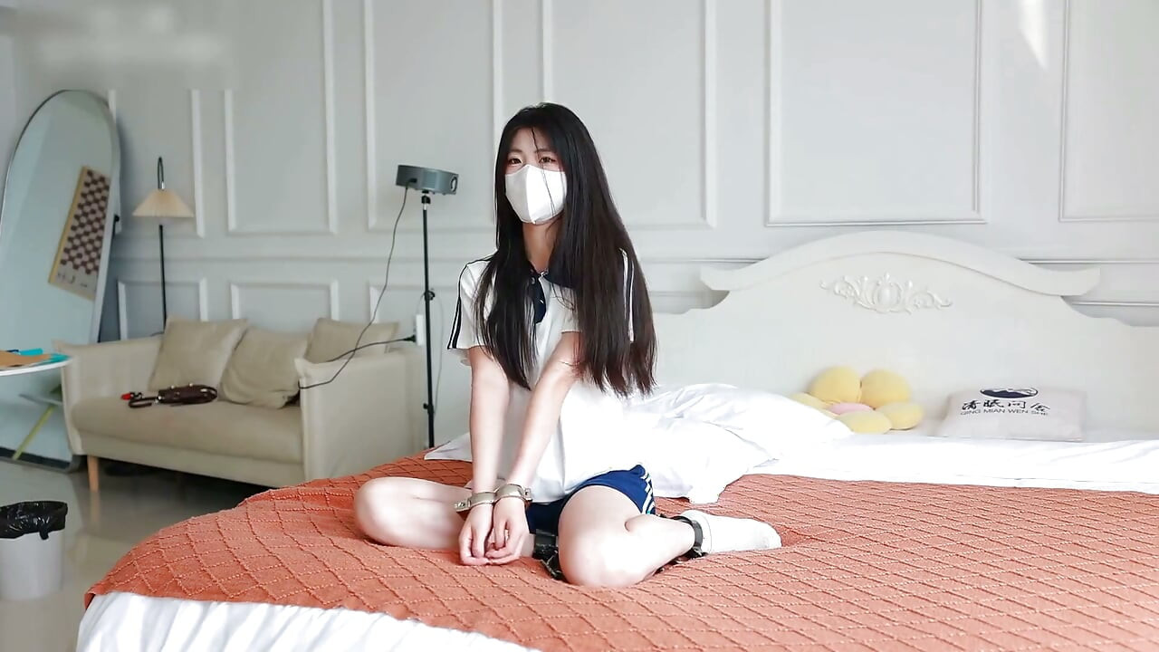 The Pure Girlfriend's White Sock Restraint, Her Fair Legs and Hemp Ropes