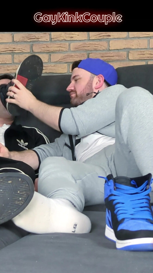 Sniffing Sneaker, Socks and Feet and Cum on Them