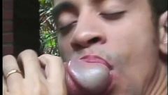 Thin sissy boy gets his asshole and mouth filled with cock