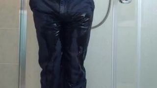 Guy pees his pants