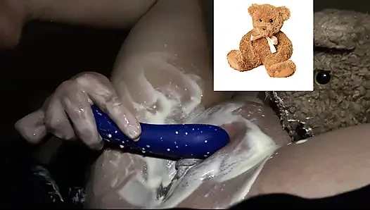 MY KINKY ARAB GIRL MASTUBATES WITH VIBRATOR & MY CUM ALL OVER HER CURVY BODY-  AMATEUR ARABIAN SNOWWHITE