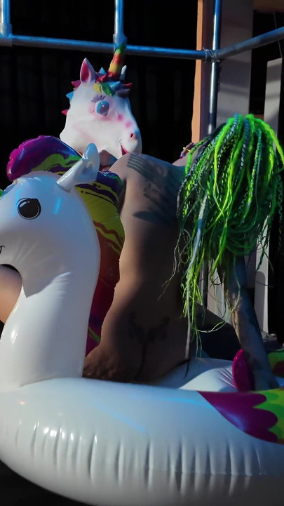 Unicorn Fun with Strap on