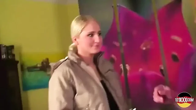 Nice Blonde Brought in to Suck and Fuck