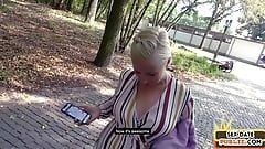 Public amateur MILF fucked outdoor after casting by sex date