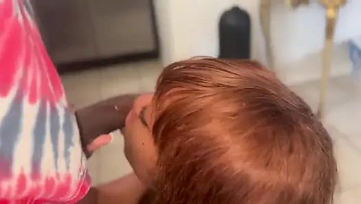 18 Yo Teen Caught Plumber Jerking off in the Kitchen Moment I Walk in I Suck His Dick Slut Me Out