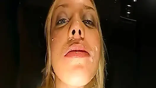 Blonde Slut in Ggg Sperma Maxima - Hard Bukkake and Cumshots
