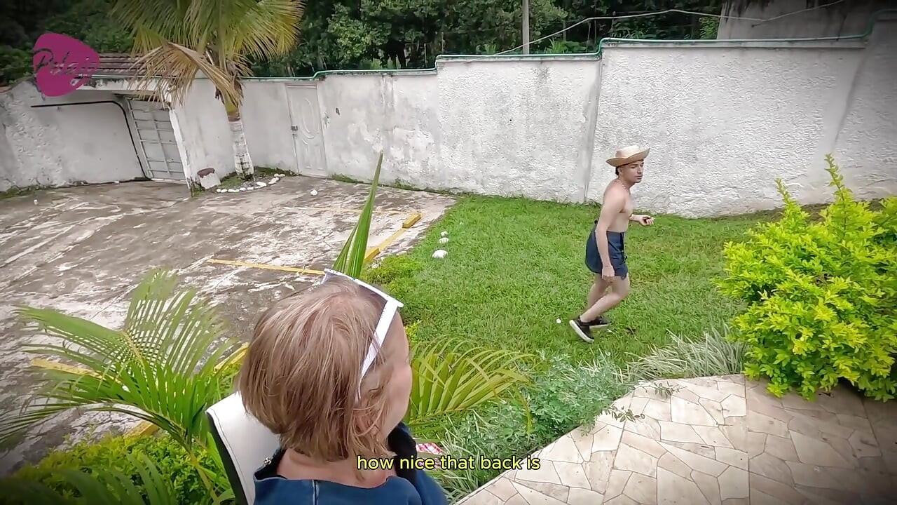 Perv Grandma Hires Young Gardener and Ends up Fucking Him Hard in the Ass