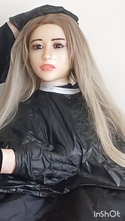 Azijska tpe seks lutka za sve namjene modeliranje frizerskog ogrtača gola
