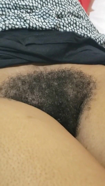 Sexy MILF showing her Dark hairy pussy | Clip 1