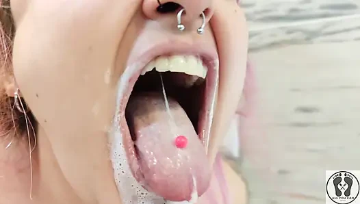 4k zunge mund uvula gesicht zahnbürsten gutes qualitätsbild