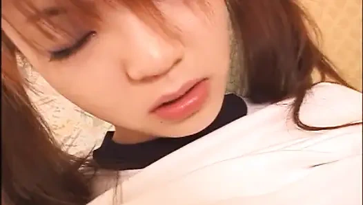 Ateşli Japon esmer herkesi boşaltabilir