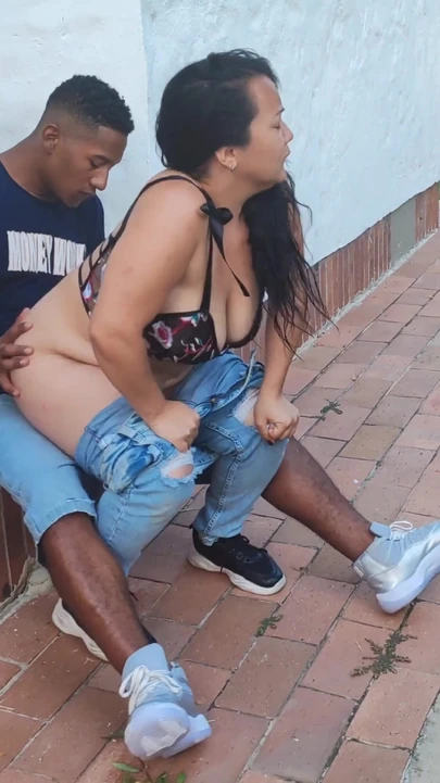 Must-share moment from "Rioc and Anita really want to fuck, and the desire caught them behind the temple"