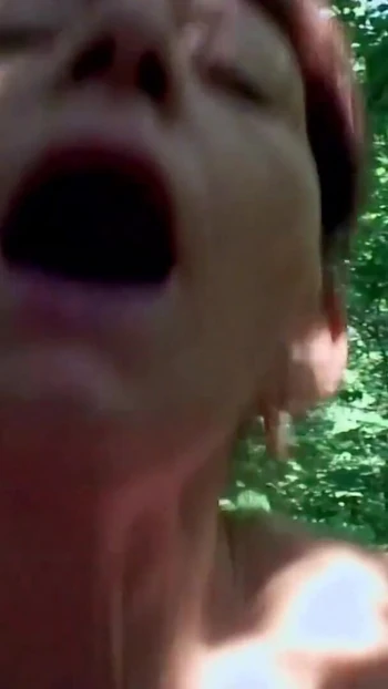 Powerful moment from "81yr old Granny Seduced to Outdoor POV Sex by Step-Grandson"