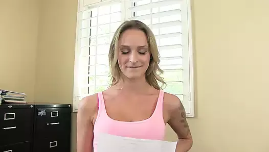 Phat Creamy Camel Toe Blonde Gets Fucked On Her Audition