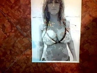 Huge cumshot tribute on busty amateur