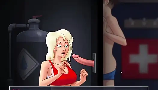 My stepsister Cassie blows me from a glory hole in Summertime Saga xxx