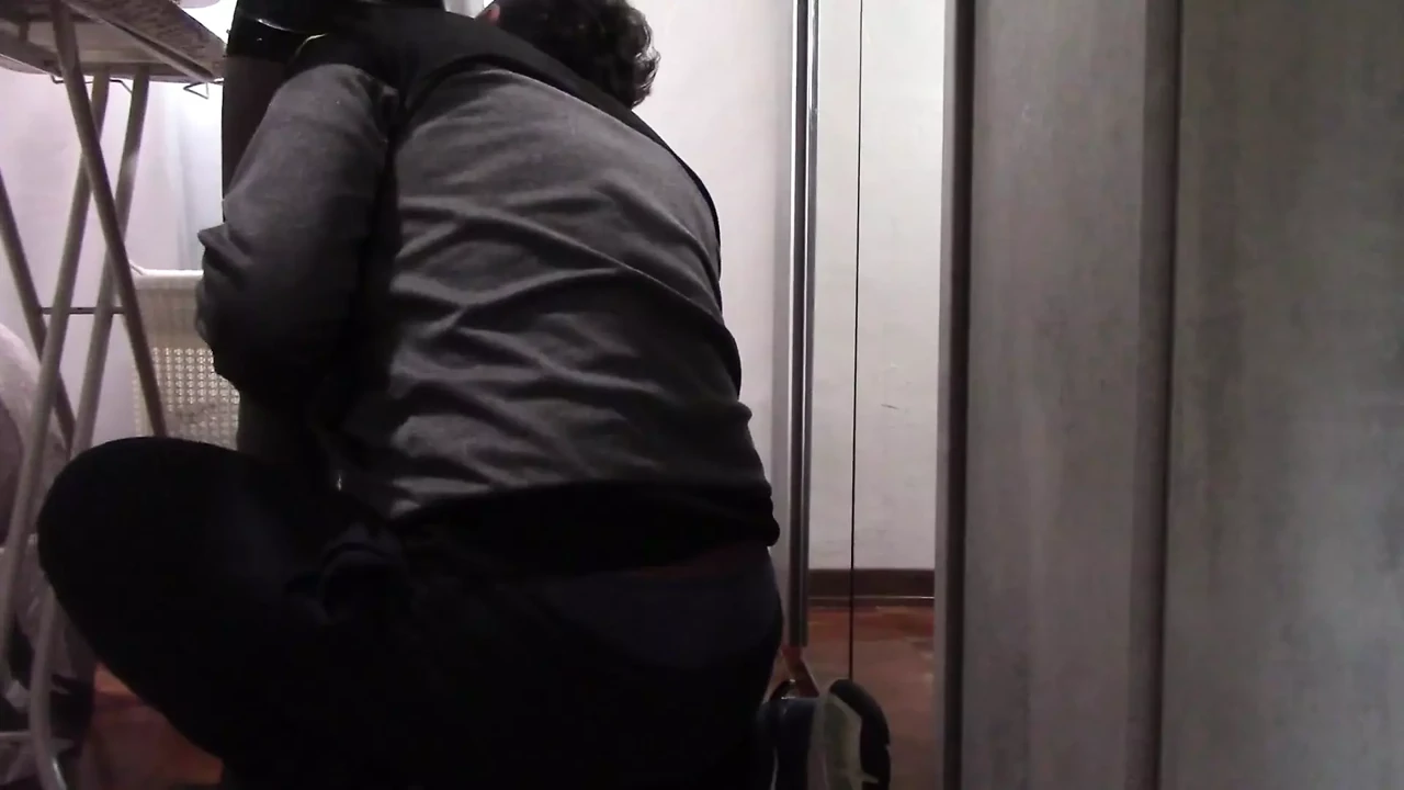 The MILF with Beautiful Legs and Pantyhose Irons and Gets Touched and Fucked