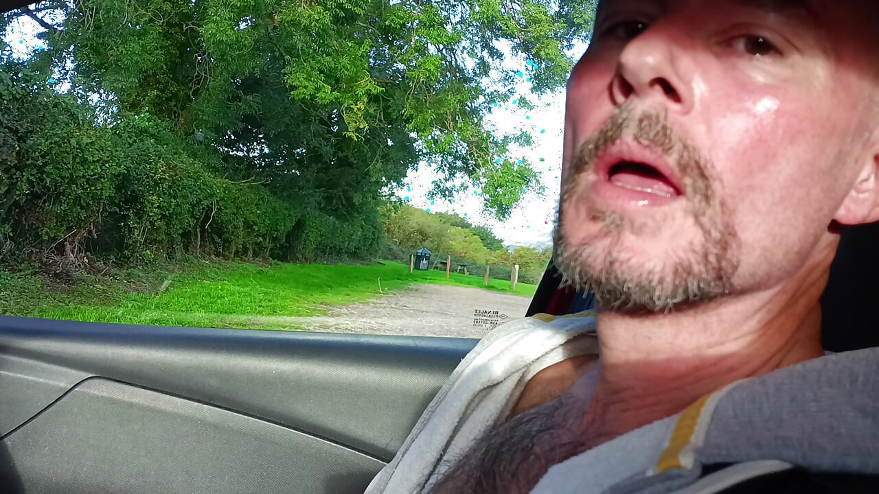 Big Uncut Cock Cruising Car Park Close up Cum, Friend Watches and Films
