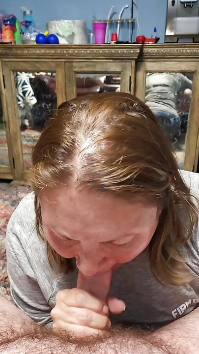 Dirty talking milf while sucking cock talks about why she likes sucking dick and how she wants guys lined up to for a blowjob