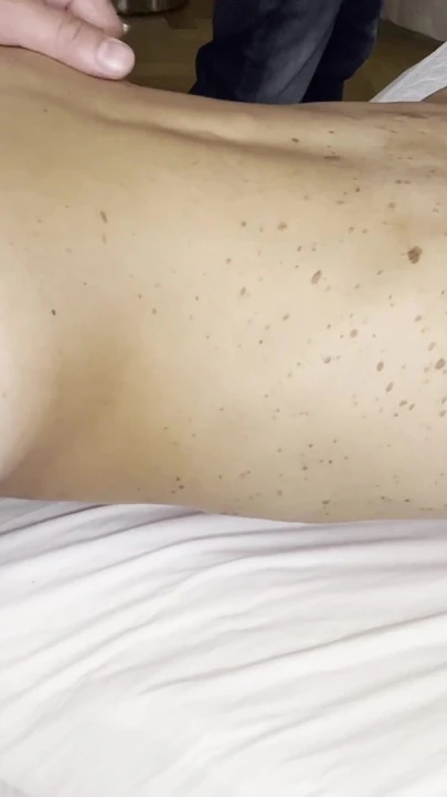 Emotional moment from "Hairy Sara loves doggystyle fucking"