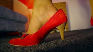 Sex with the hot feet of the secretary