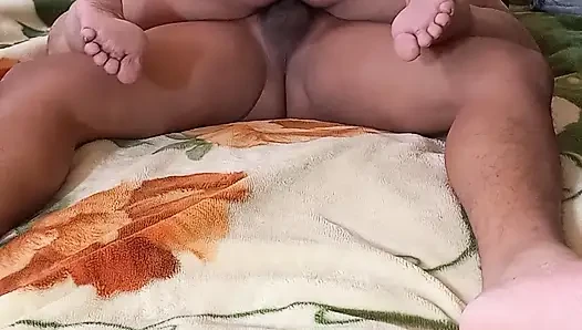 Once inside, the man is happy