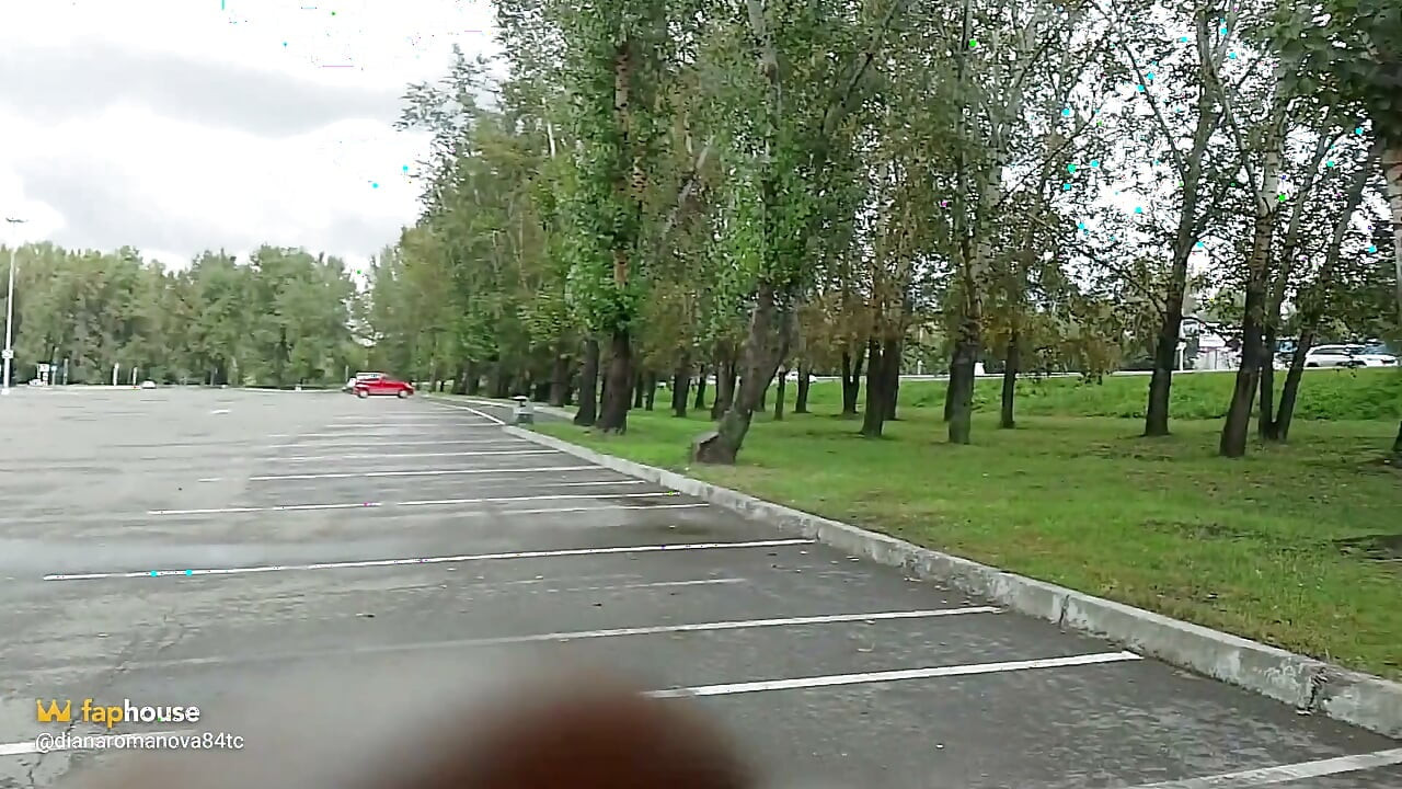 I'm a Russian Slut, Giving a Topless Blowjob in a Car at a Public Parking Lot!