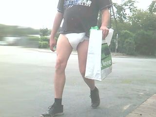 Me exposed diaper in publicly