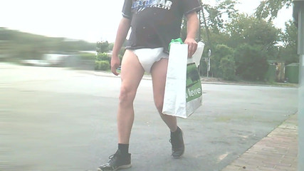 Me exposed diaper in publicly