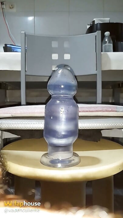 I Smash My Ass with Extra-large and Very Wide Dildo in the Foreground