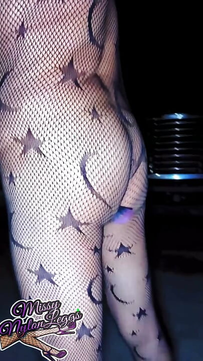 Missynylonleggs - Naughty Sissy Tgirl Teasing in Fishnets