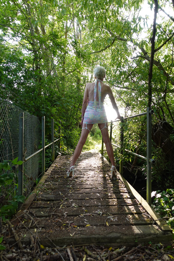 Country walk Stockings and Sundress.💋