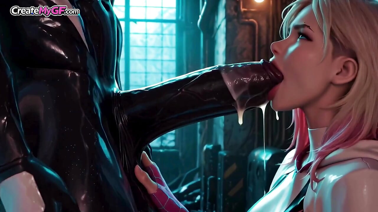 Sexy Slim Gwen Gets Deepthroated and Fucked By Black Cock VENOM - 3D Animation X