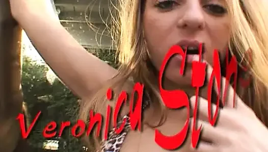 Skinny White Slut Gives an Interracial Blowjob to a Huge Black Cock