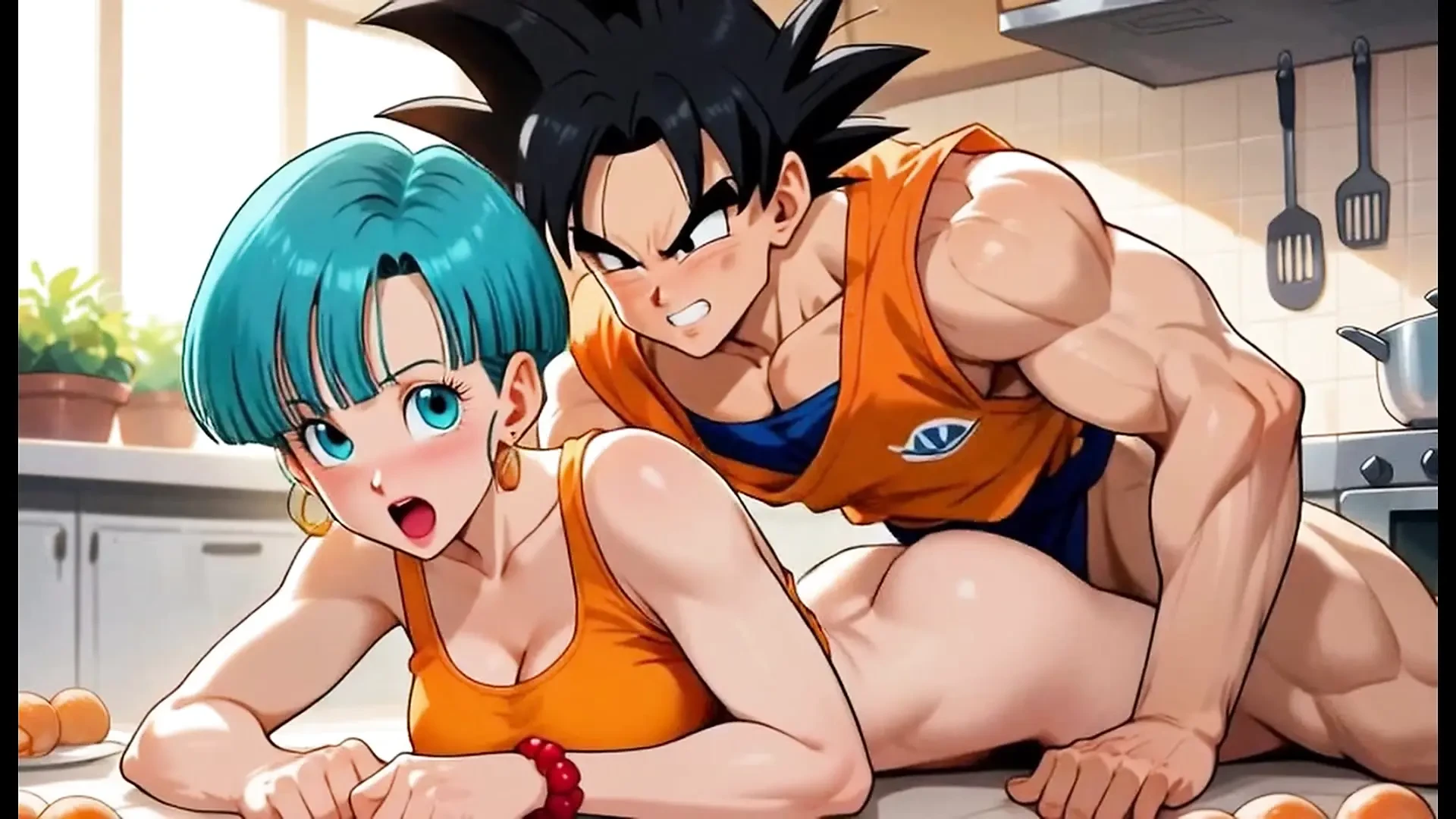 Dragon Ball Z Goku & Horny Bulma Having Sex! Anime Hentai Moaning