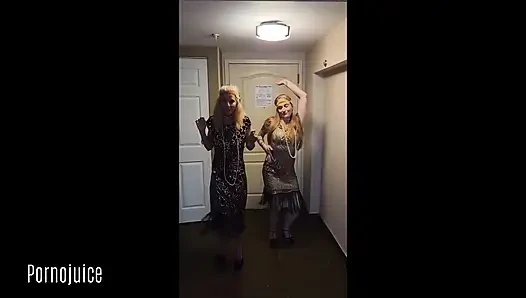 Sexy Lesbian Flappers Starring Xtrarenee and Dawn Layla