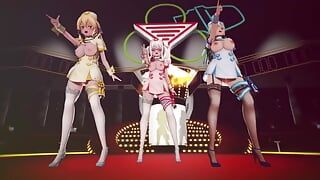 MMD R-18 Аниме-девушки сексуально танцуют, клип 235