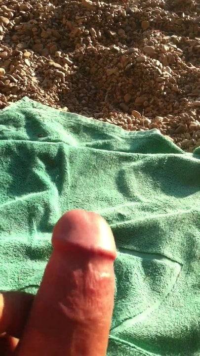 Handjob on beach