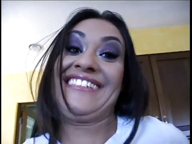 Hot brunette with pierced nipples gets pussy fucked then cum on her ass