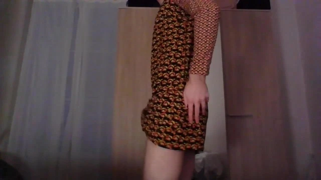 Secretary crossdresser in sexy dress